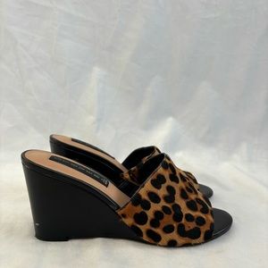 Steve By Steve Madden Leopard Print Hair Open Toe Heels